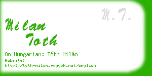 milan toth business card